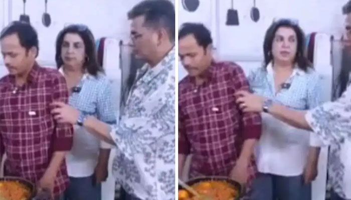 مکیش چھابڑا کا فرح خان کے شیف کیساتھ رویہ تنقید کی زد میں