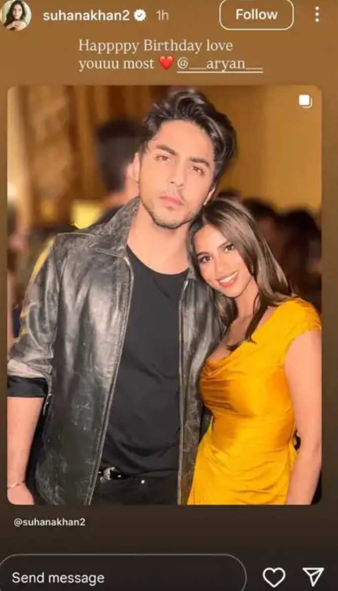 Suhana Khan pens heartfelt birthday message to brother Aryan Khan