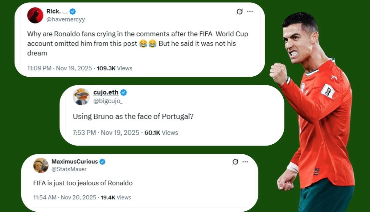 Fans were outraged that a player of Ronaldo’s stature was excluded