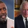 Idris Elba reacts after being knighted for social work from King Charles