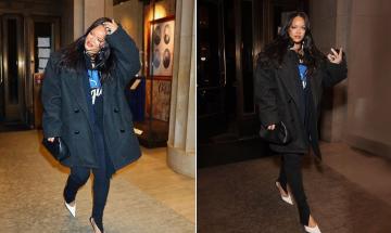 Rihanna walked in style to support A$AP Rocky in his SNL performance