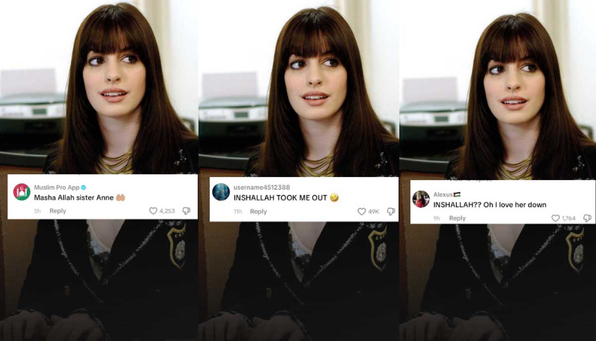 Anne Hathaway causally says Inshallah, fans react: MashaAllah sister Anne